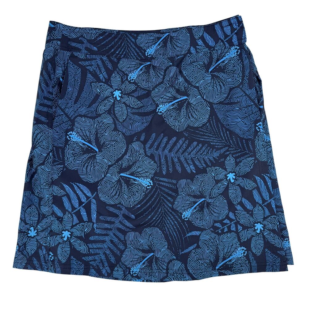 RipSkirt Maui Moonlight Sz Small Length 2 Blue Tropical Skirt Pockets RN142231-C